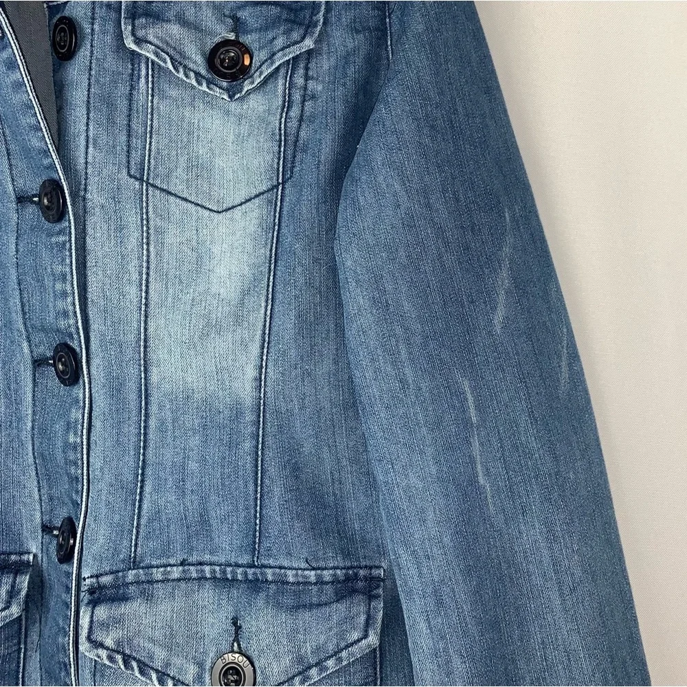 Bisou Bisou Button Front Denim Midi Dress - Picture 7 of 7